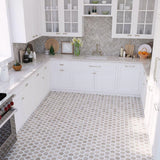 Apollo Tile (Sample) Floor and Wall Tile Wooden Gray 4-in x 4-in Polished Marble Herringbone Patterned Floor and Wall Tile