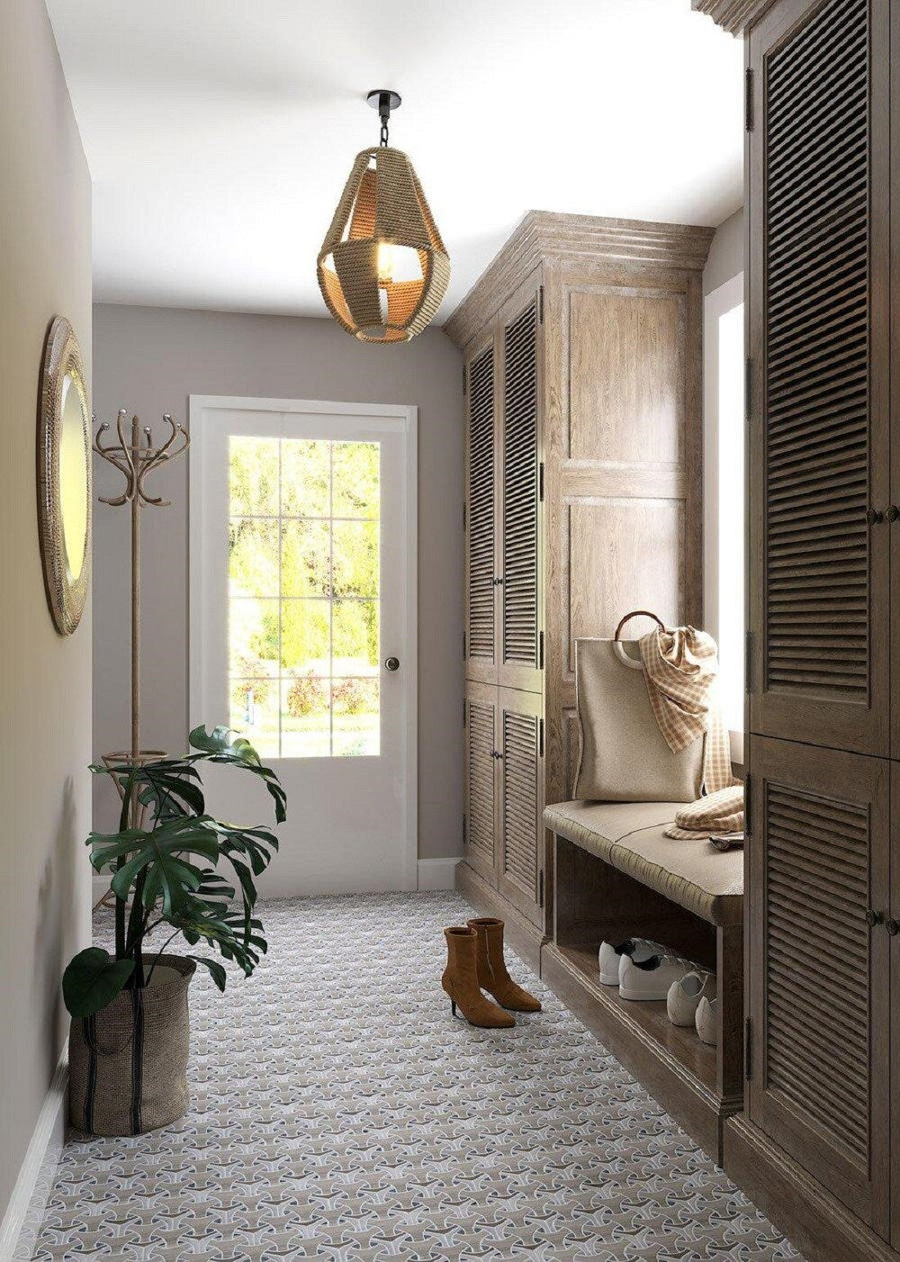 Apollo Tile (Sample) Floor and Wall Tile Beige, White and Gray 4-in x 4-in Polished Marble Mixed Pattern Patterned Floor and Wall Tile