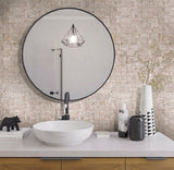 Apollo Tile Jewelicious Beige and White Natural Shell 12-in x 12-in Polished Natural Shell Mixed Pattern Patterned Wall Tile (19.02-sq. ft/ Carton)
