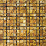 Apollo Tile (Sample) Wall Gold Natural Shells 4-in x 4-in Polished Marble Uniform Squares Patterned Wall Tile