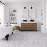 Apollo Tile (Sample) Floor and Wall Tile Wooden Gray 4-in x 4-in Matte Marble Uniform Squares Patterned Floor and Wall Tile