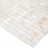 Apollo Tile Jewelicious Pearl White Natural Shell 12-in x 12-in Polished Natural Shell Uniform Squares Patterned Floor and Wall Tile (20-sq. ft/ Carton)