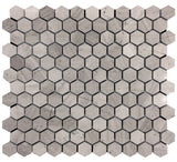 Apollo Tile (Sample) Floor and Wall Tile Wooden Gray 4-in x 4-in Polished Marble Honeycomb Patterned Floor and Wall Tile