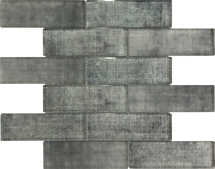 Apollo Tile (Sample) Wall Light Gray 4-in x 4-in Glossy Glass Brick Patterned Wall Tile