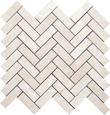 Apollo Tile Naples Beige 12-in x 13-in Polished Natural Stone Marble/Limestone Herringbone Patterned Floor and Wall Tile (5.28-sq. ft/ Carton)