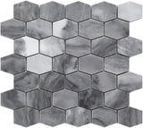 Apollo Tile Indigo Gray 12-in x 12-in Polished Natural Stone Marble Hexagon Patterned Floor and Wall Tile (4.88-sq. ft/ Carton)