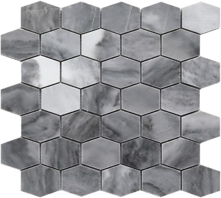 Apollo Tile (Sample) Floor and Wall Tile Gray 4-in x 4-in Polished Marble Honeycomb Patterned Floor and Wall Tile
