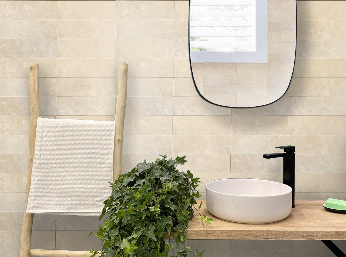 Apollo Tile (Sample) Floor and Wall Tile Cream 4-in x 4-in Polished Marble Subway Floor and Wall Tile