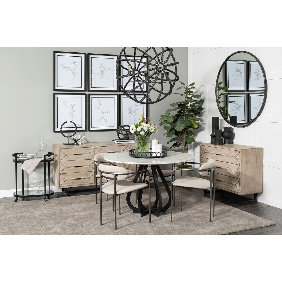 Mercana Giselle Brown Fir 3-Drawer Accent Chest