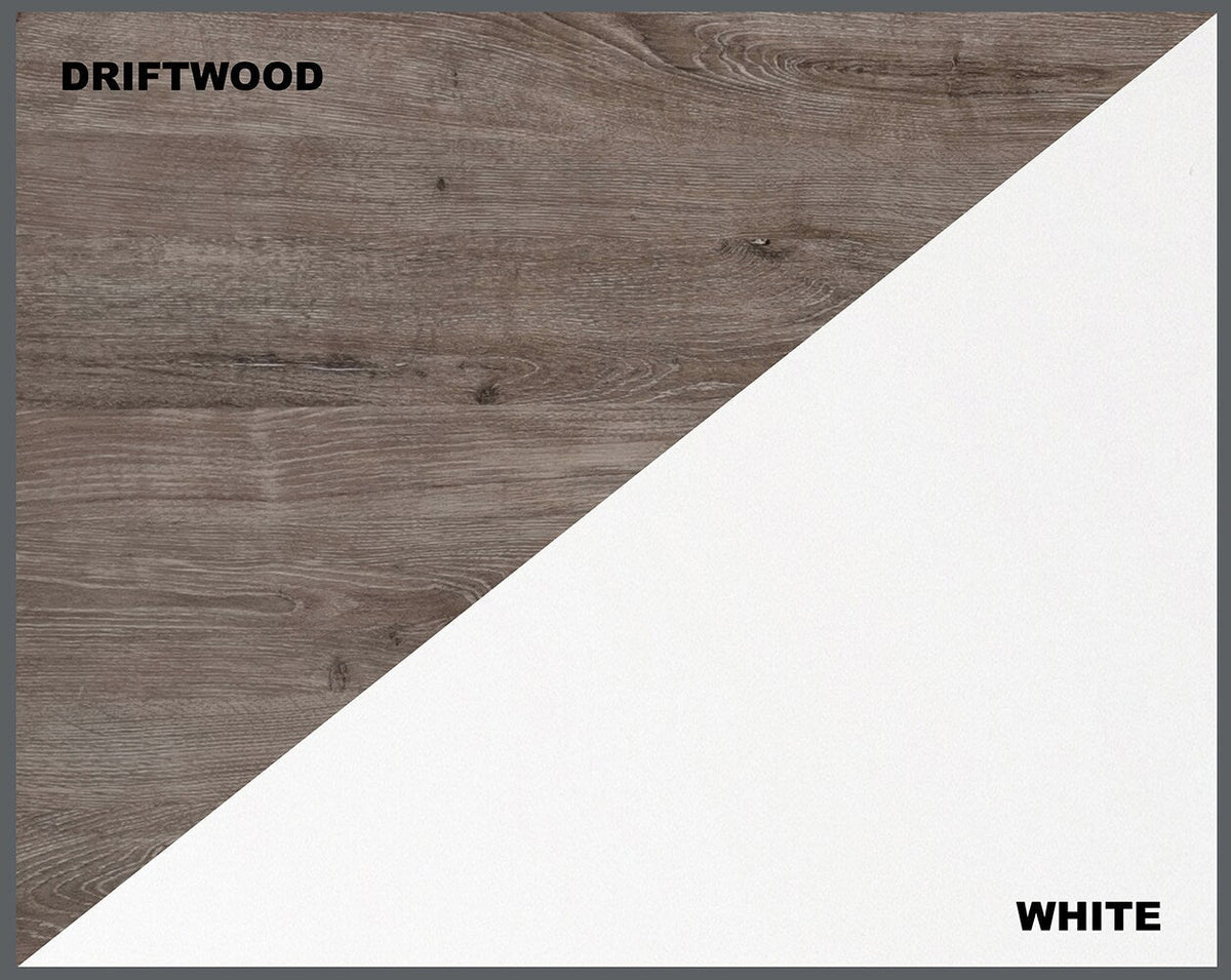 Saint Birch Finley White and Drift Wood Office Cabinet