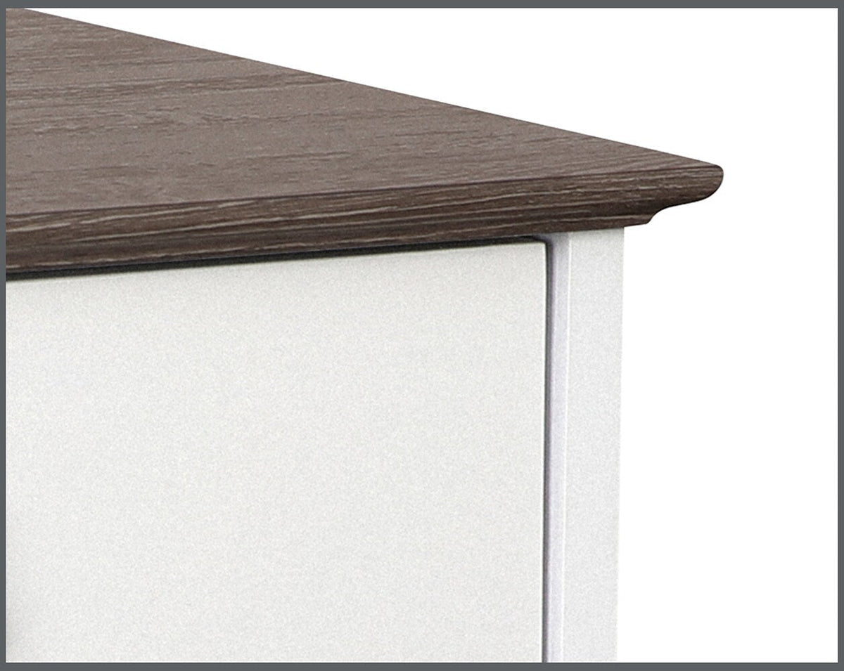 Saint Birch Finley White and Drift Wood Office Cabinet