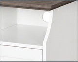Saint Birch Finley White 2-Shelf Office Cabinet