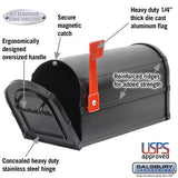 Heavy Duty Rural Mailbox - Black
