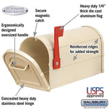 Heavy Duty Rural Mailbox in Sandstone