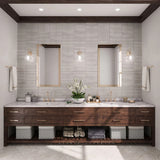 Apollo Tile (Sample) Colorway Pearl White 3-in x 12-in Multi-finish Glass Subway Wall Tile