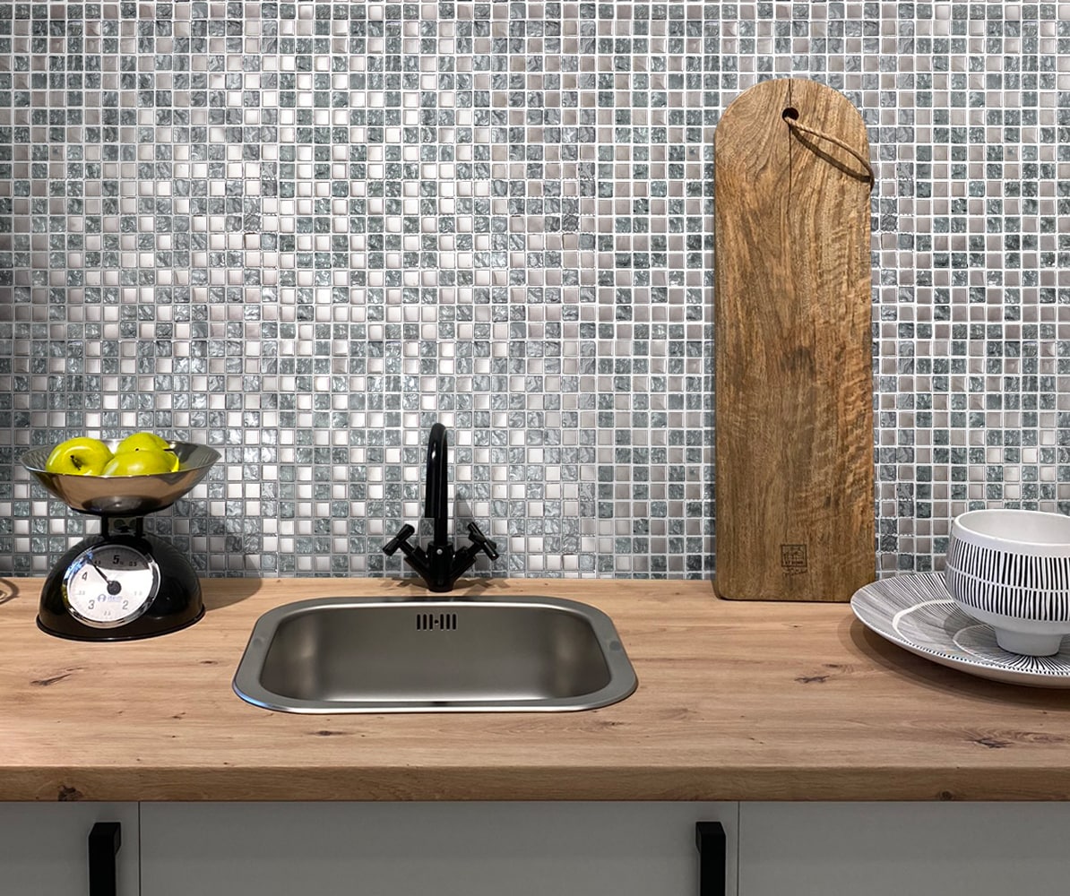 Apollo Tile (Sample) Floor and Wall Tile Flint Gray 4-in x 4-in Glossy Glass Wall Tile