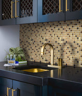 Apollo Tile Phoenix Beige 12-in x 12-in Glossy Glass, Stone Marble Uniform Squares Wall Tile (4.75-sq. ft/ Carton)