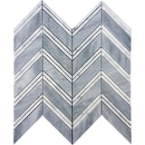 Apollo Tile Heritage Gray 12-in x 12-in Polished Natural Stone Marble Chevron Floor and Wall Tile (5-sq. ft/ Carton)