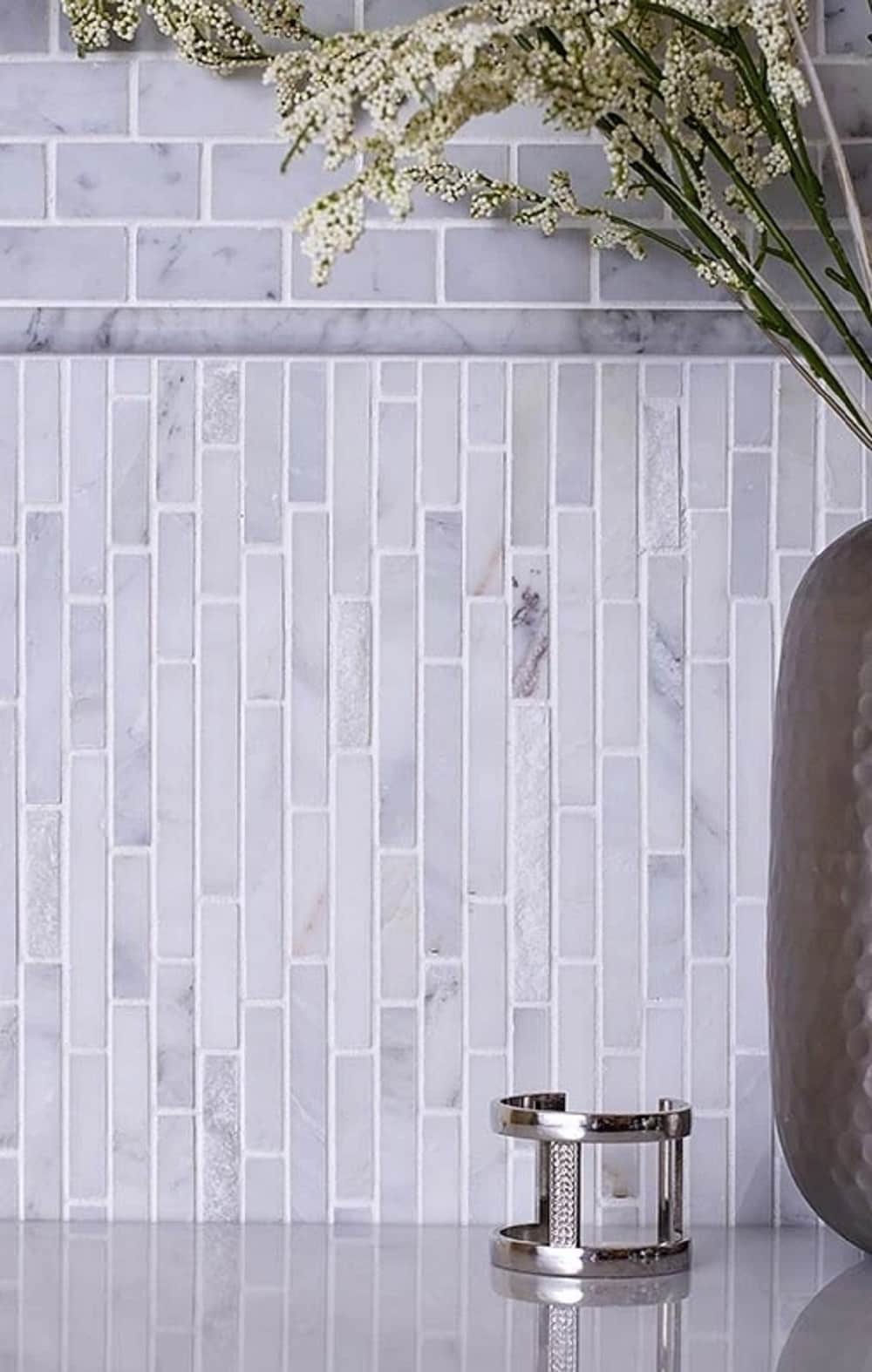 Apollo Tile (Sample) Floor and Wall Tile Eastern White 4-in x 4-in Polished Marble Floor and Wall Tile