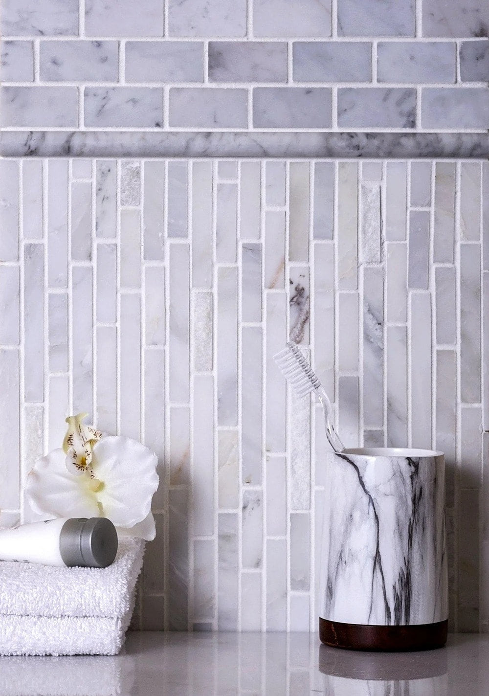 Apollo Tile (Sample) Floor and Wall Tile Eastern White 4-in x 4-in Polished Marble Floor and Wall Tile