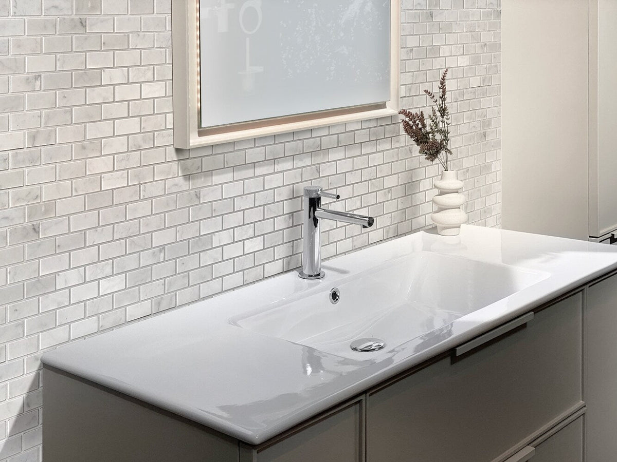 Apollo Tile (Sample) Floor and Wall Tile White 4-in x 4-in Honed Marble Wall Tile