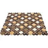 Apollo Tile (Sample) Wall Tile Beige 4-in x 4-in Polished Glass/Metal/Stone Marble Wall Tile