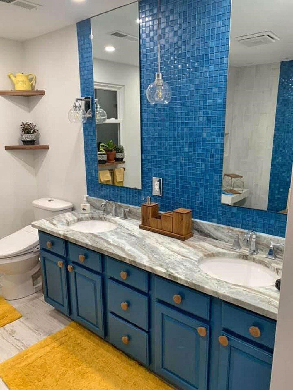 Apollo Tile (Sample) Floor and Wall Tile Blue 4-in x 4-in Polished Glass Floor and Wall Tile