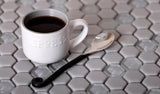 Apollo Tile Alabaster Gray 12-in x 12-in Multi-finish Recycled Glass Hexagon Patterned Floor and Wall Tile (4.92-sq. ft/ Carton)