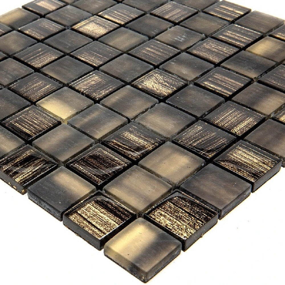 Apollo Tile Nirvana Brown 12-in x 12-in Polished Glass Uniform Squares Floor and Wall Tile (4.43-sq. ft/ Carton)