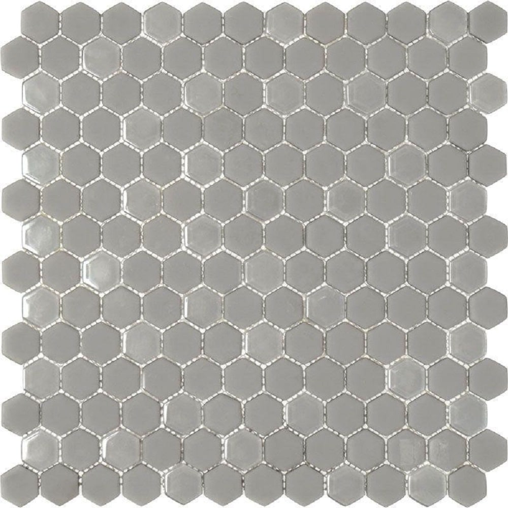Apollo Tile (Sample) Gray 4-in x 4-in Multi-finish Glass Honeycomb Patterned Floor and Wall Tile