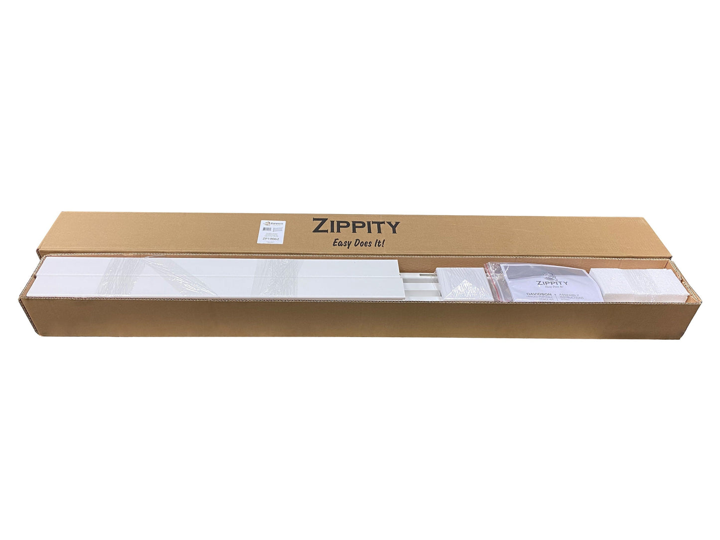 Zippity Outdoor Products Davidson Hinged Portable Event 3-ft H x 5.5-ft W White Vinyl Flat-top Fence Panel No Dig (Unassembled)