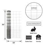 Garden Craft 50-Ft x 4-Ft Gray Steel Welded Wire Rolled Fencing