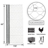 Garden Craft 150ft x 5ft Gray Steel Chicken Wire Rolled Fencing