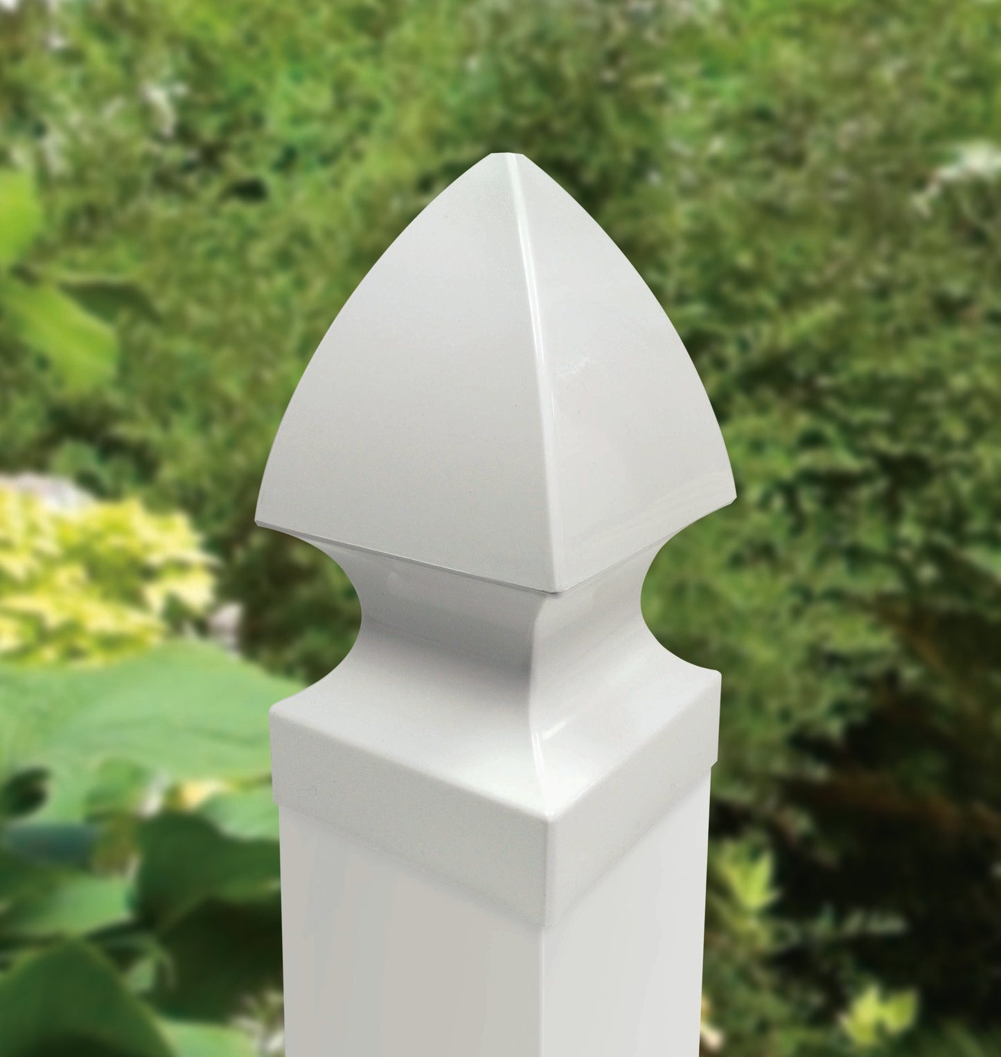 Freedom 4-in W x 4-in L White Vinyl Fence Post Cap- Fits Common Post Measurement: 4-in x 4-in