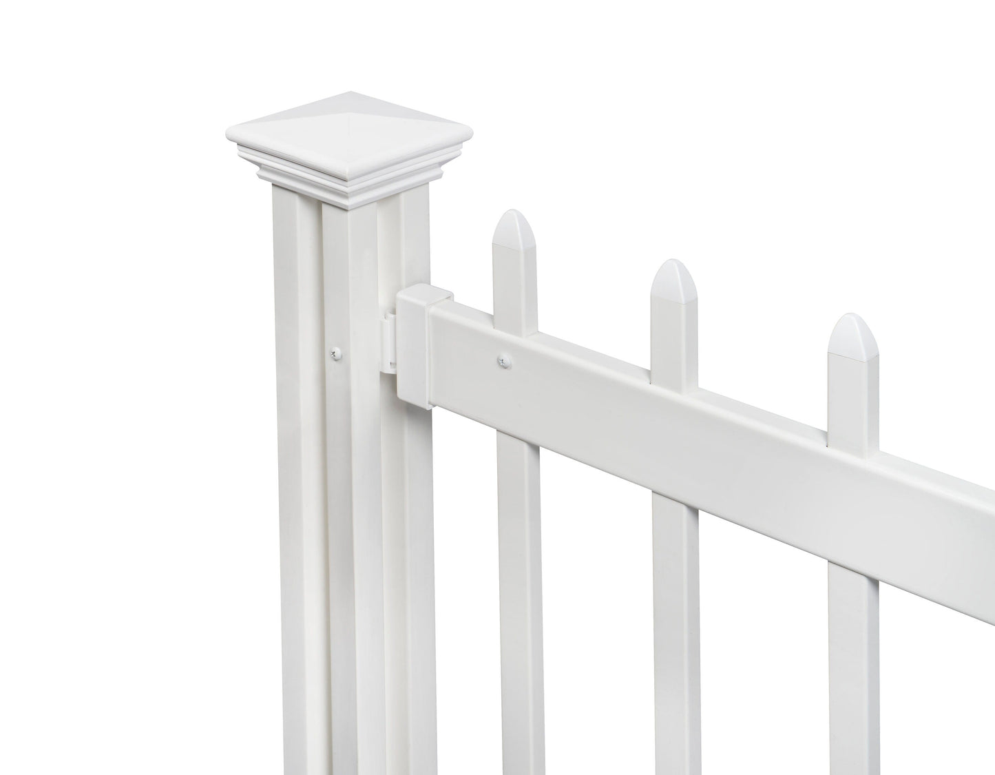 Zippity Outdoor Products Kensington Hinged Portable Event 3-ft H x 5.5-ft W White Vinyl Picket Fence Rail No Dig (Unassembled)