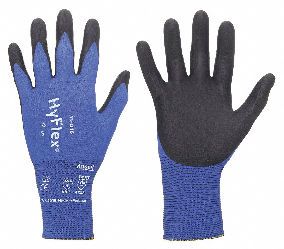 HYFLEX HyFlex 11-816 Coated Gloves, Size S (7), Blue