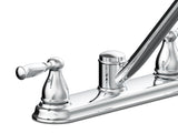 Project Source Brice Chrome 2-Handle Deck-Mount Low-Arc Kitchen Faucet with Side Sprayer and Deck Plate