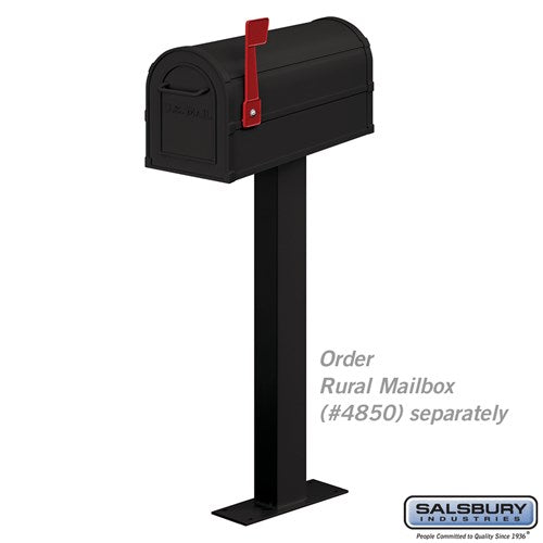Standard Mailbox Post - Bolt Mounted - Black