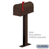 Salsbury Standard Mailbox Post, Bolt-Mounted, Bronze – 42 in H, Aluminum