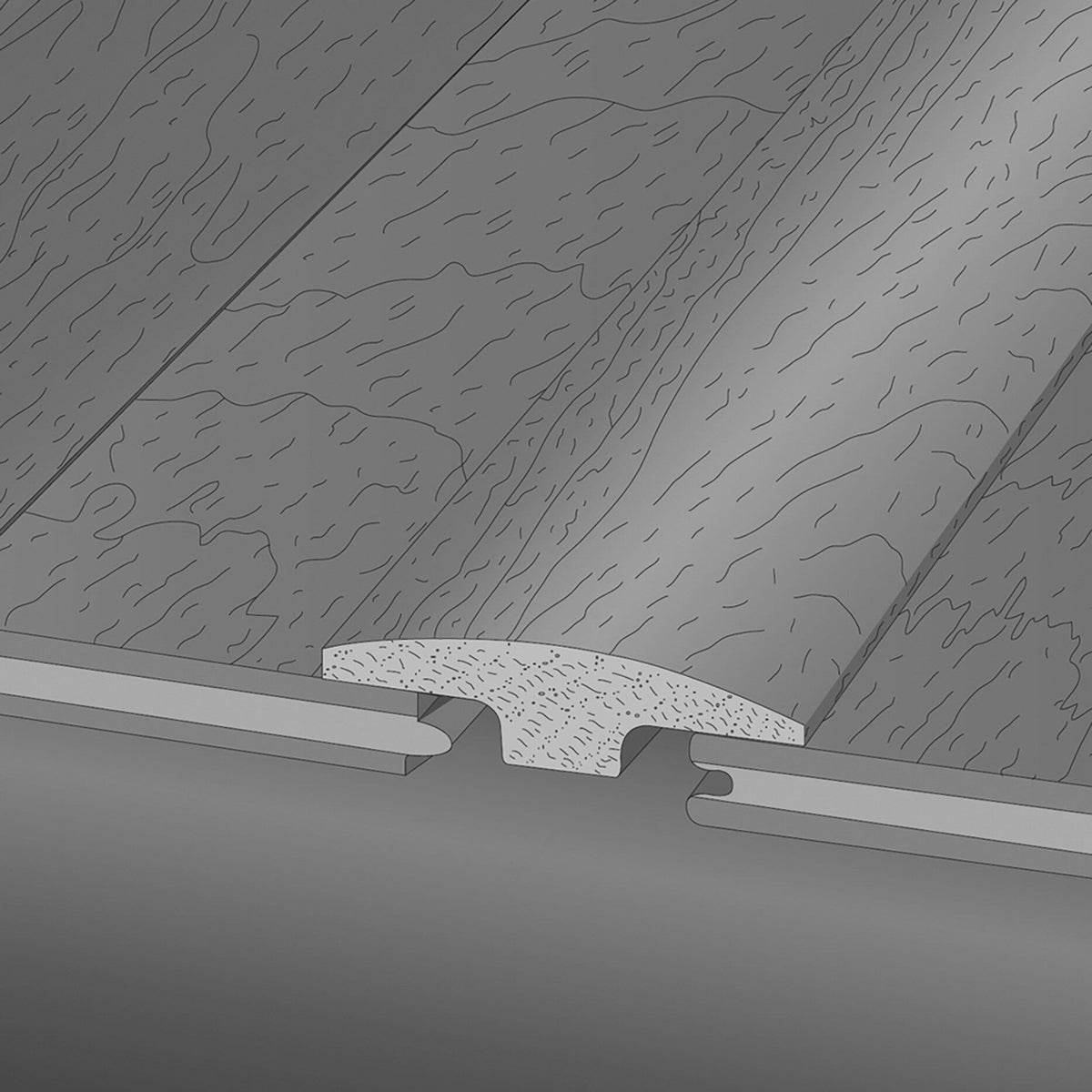 Bruce Dark Gray 0.5-in T x 2-in W x 78-in L Solid Wood Floor T-Moulding