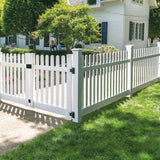 Freedom Lennox 4-ft H x 8-ft W White Vinyl Fence Panel (Unassembled)