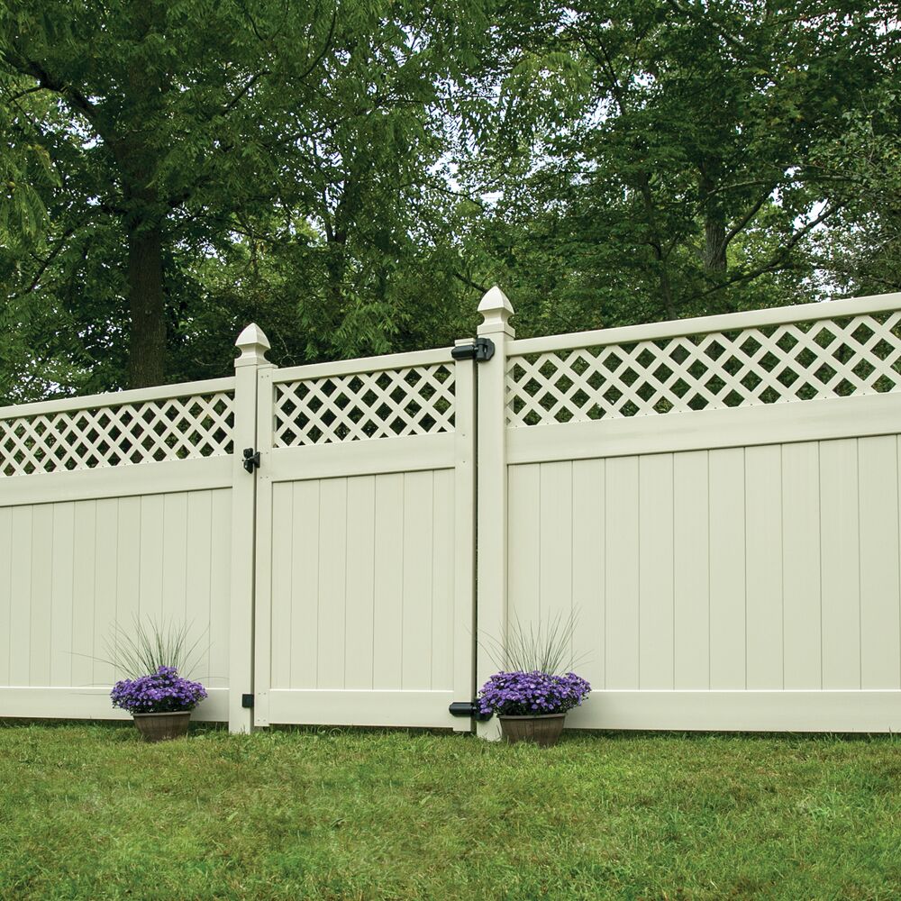 Freedom Conway 6-ft H x 4-ft W White Vinyl Fence Gate Kit (Unassembled)