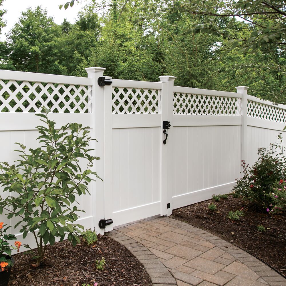 Freedom Conway 9-ft H x 5-in W White Vinyl Line Fence Post (Unassembled)