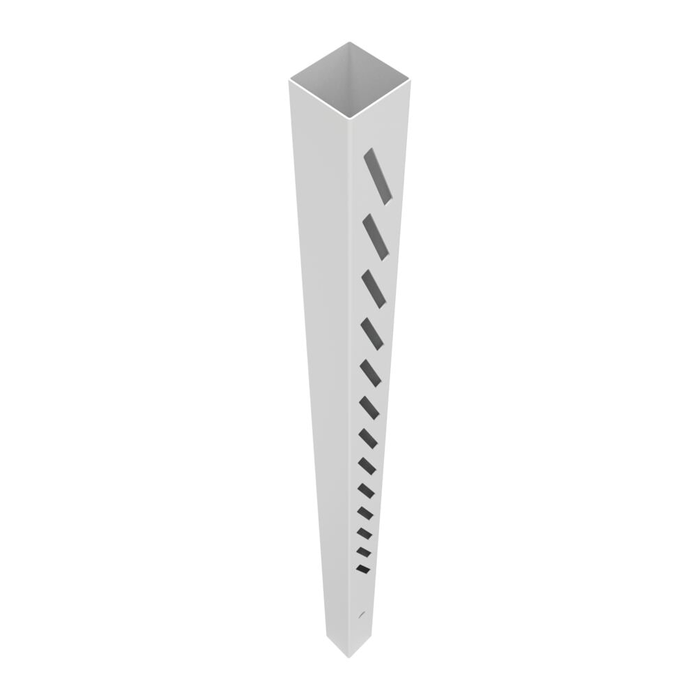 Freedom Louvered 8.5-ft H x 5-in W White Vinyl End Fence Post (Unassembled)