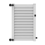 Freedom Louvered 6-ft H x 4-ft W White Vinyl Fence Gate Kit (Unassembled)