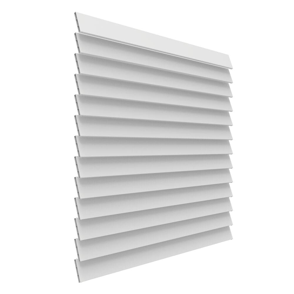 Freedom Louvered 6-ft H x 6-ft W White Privacy Vinyl Fence Panel (Unassembled)