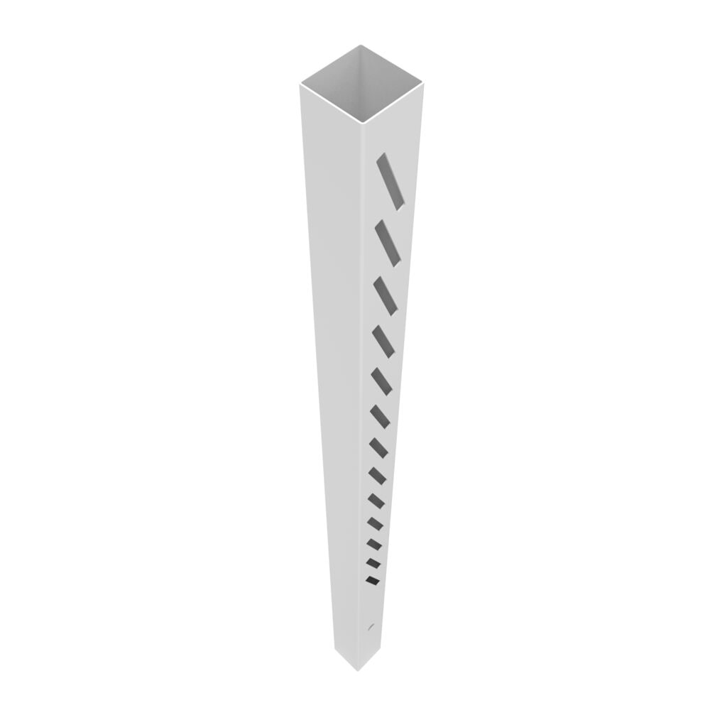 Freedom Louvered 8.5-ft H x 5-in W White Vinyl Line Fence Post (Unassembled)