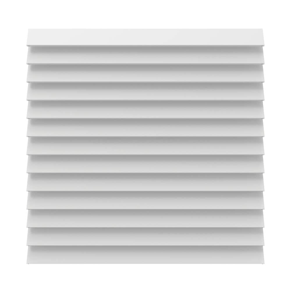 Freedom Louvered 6-ft H x 6-ft W White Privacy Vinyl Fence Panel (Unassembled)