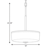 Progress Lighting Alexa 3-Light Brushed Nickel Transitional Chandelier