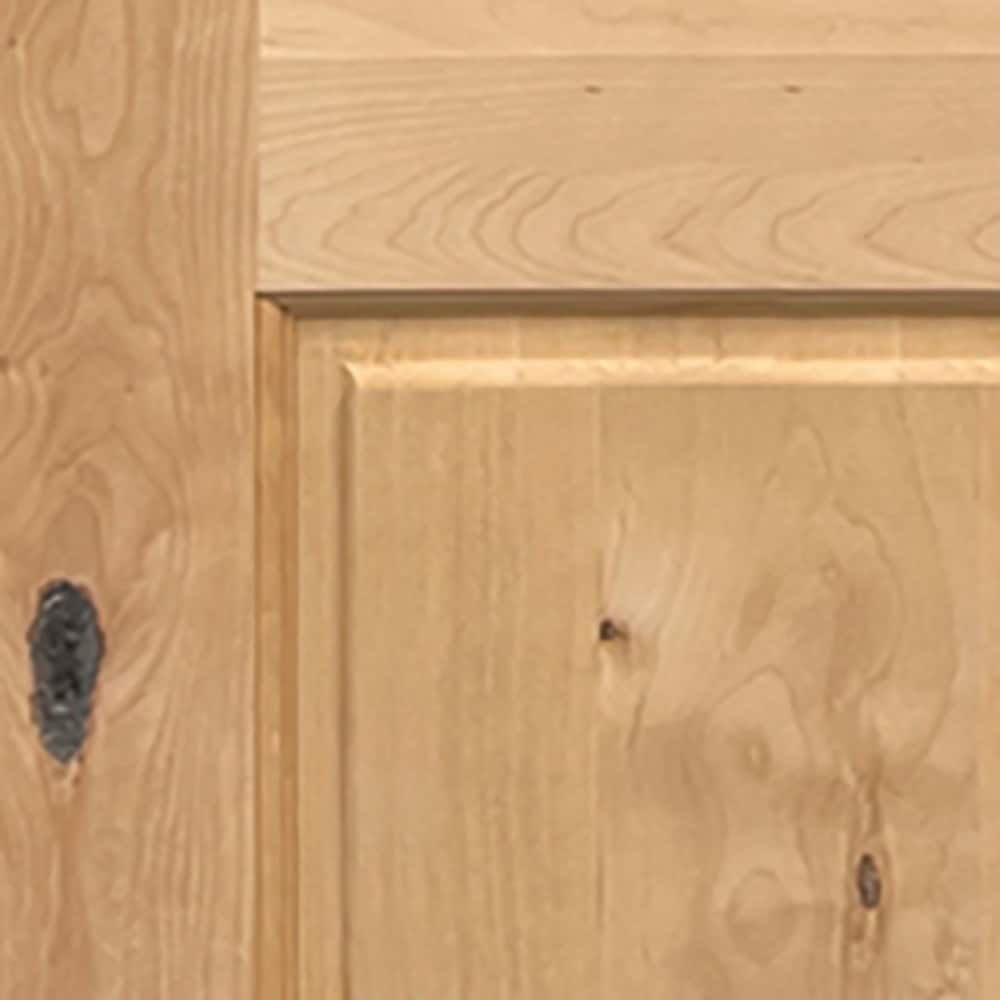 Greatview Doors 32-in x 79-in Knotty Alder 3/4 Lite Unfinished Front Door